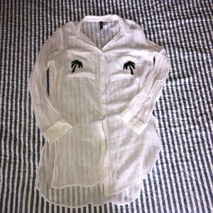 H&M sheer bathing suit coverup